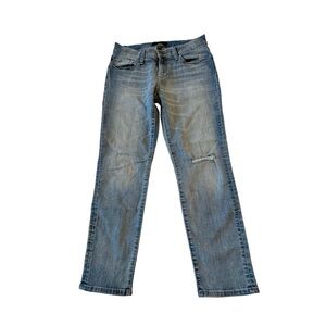 Banana Republic Skinny Fit Womens Size 26/2 Distressed Stretch Denim Mid Rise